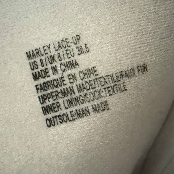 JustFab Marley Winter Boots Size 8 Lace Up Light Gray Faux Fur Trim - Picture 5 of 16